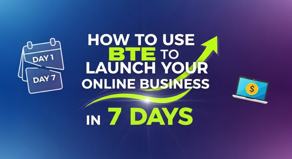 How to Use BTE to Launch Your Online Business in 7 Days
